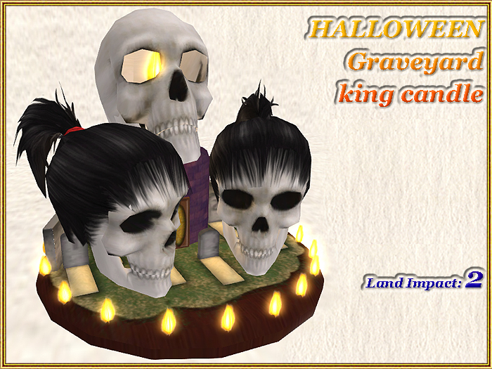 HALLOWEEN Graveyard king candle