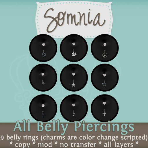 .: Somnia :. All Belly Rings Set {BOXED}
