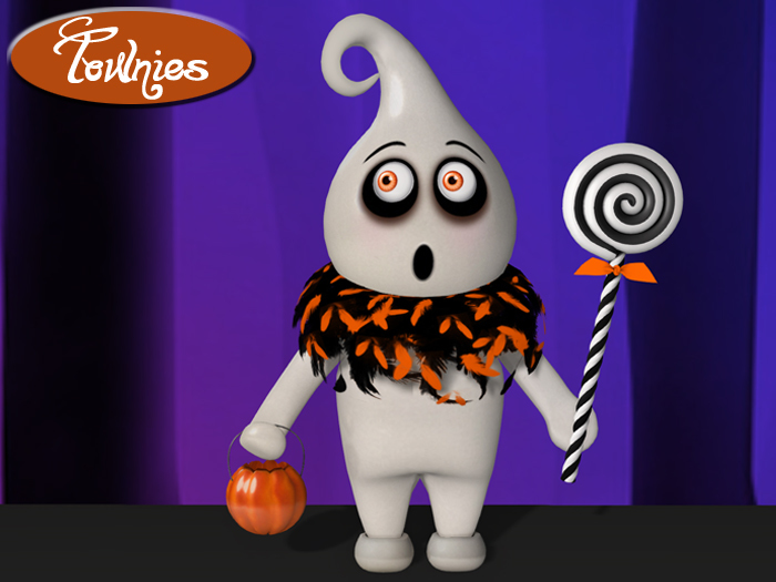 Townies Halloween Little Ghost Trick or Treater (orange)