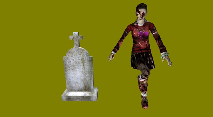 ~D.C~ Zombie Teen Girl - AniMesh 