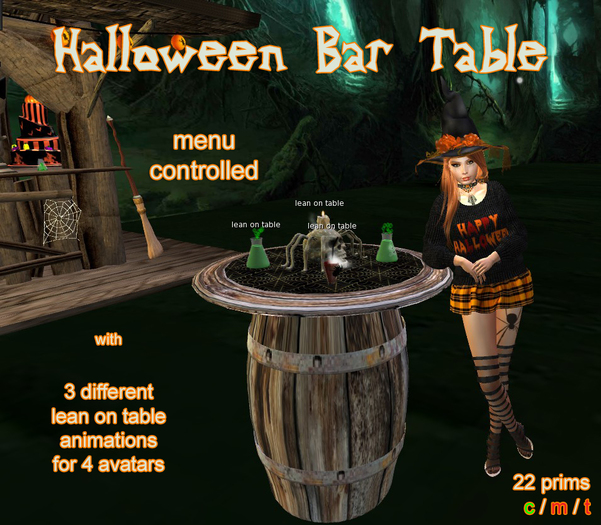 Halloween Bar Table V3 / lean-animtated (boxed)