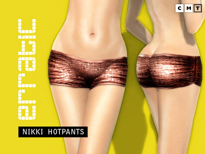 erratic / nikki - sequin hotpants / rose gold [ hot pants, hot-pants, booty shorts, boy shorts, shorts ]