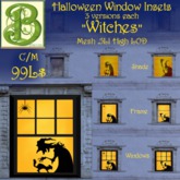 BGH9 Halloween Window Insets - Witches