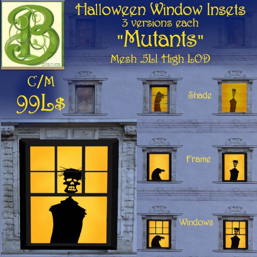 BGH9 Halloween Window Insets - Mutants