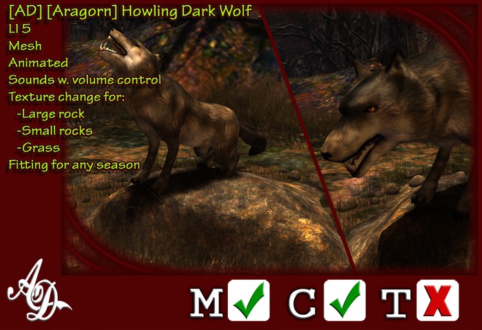 [AD] [Aragorn] Howling Dark Wolf BOXED