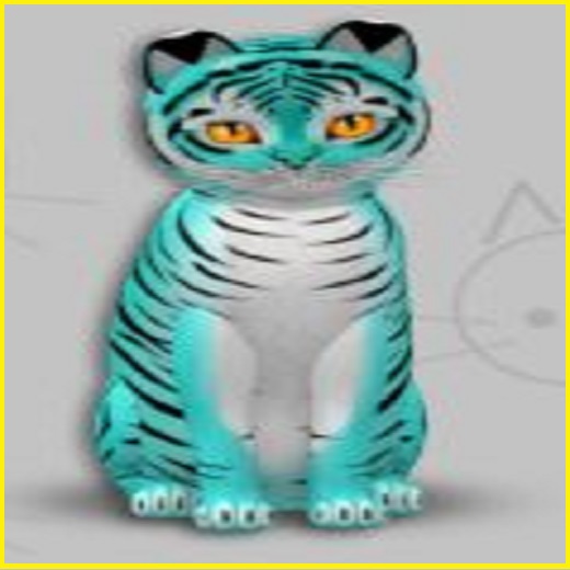KittyCatS Box - Tiger! - Turquoise