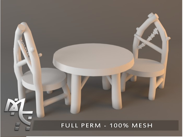 Faerie Chair & Table - FULL PERM