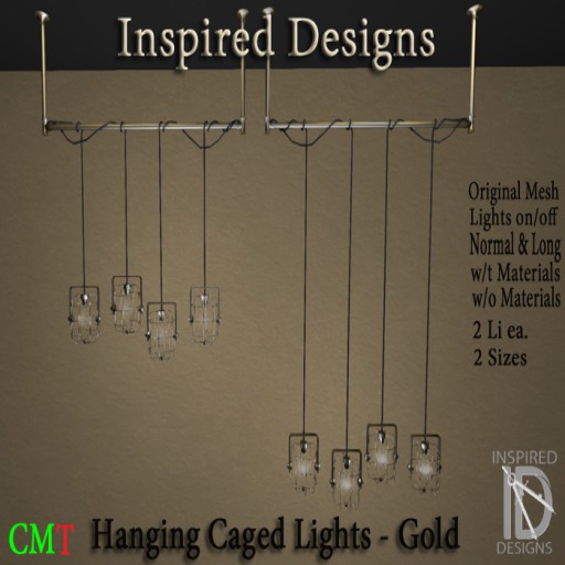 [ID] Hanging Cage Lamp Gold