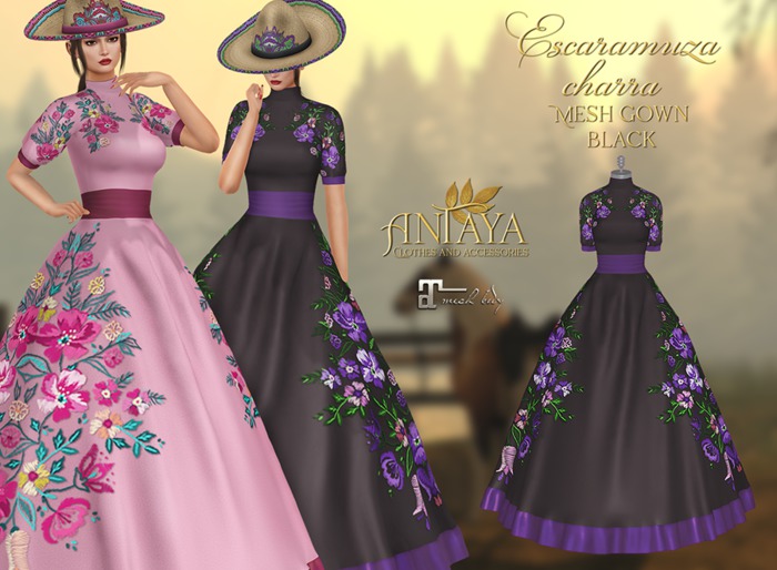 :: ANTAYA :: Mesh black gown <Escaramuza charra> (wear)