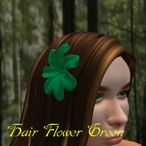 DF HAIR FLOWER GREEN