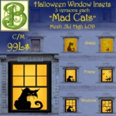 BGH9 Halloween Window Insets - Mad Cats