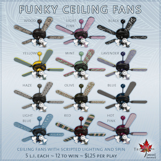 Trompe Loeil - Funky Ceiling Fan Yellow