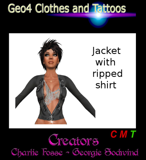 Geo4clothes /tattoos<<jACKET WITH RIPPED SHIRT