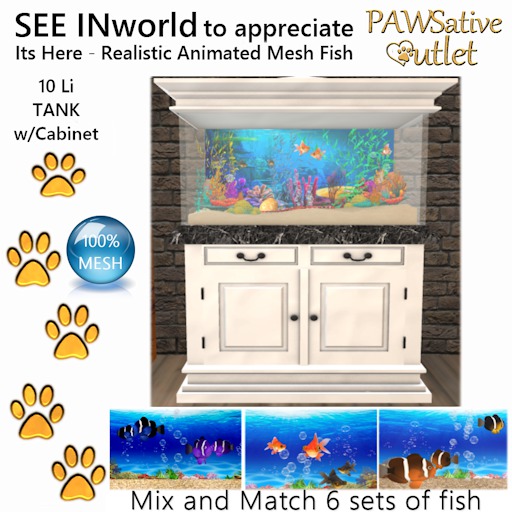 White Cabinet Fish Tank