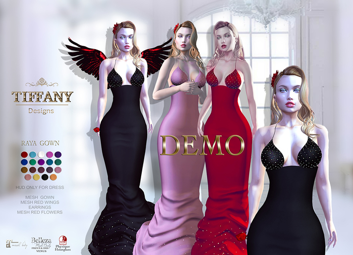 ::TD:: Raya Mesh Gown ~ 19 Textures HUD DEMO