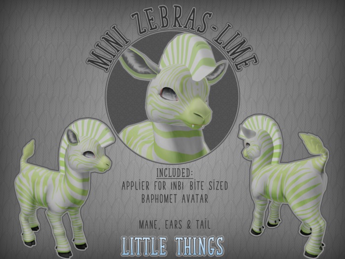 Little Things: Mini Zebras // Lime | RETIRED