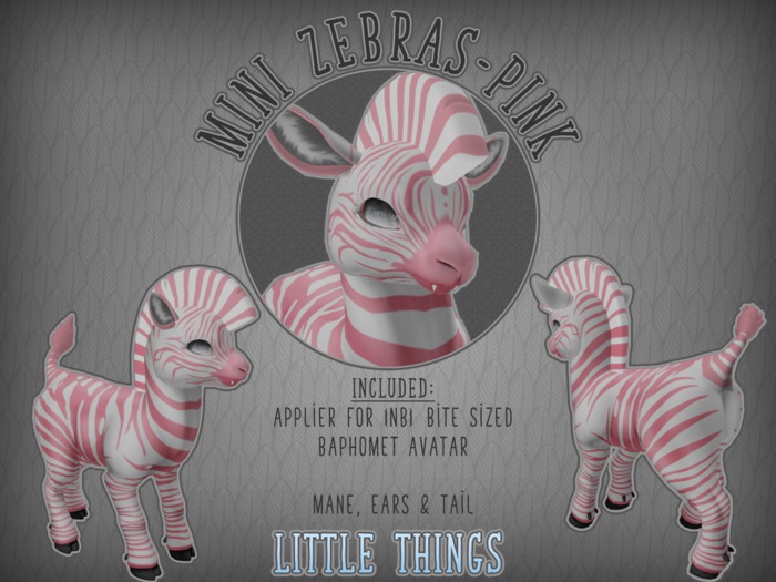 Little Things: Mini Zebras // Pink | RETIRED