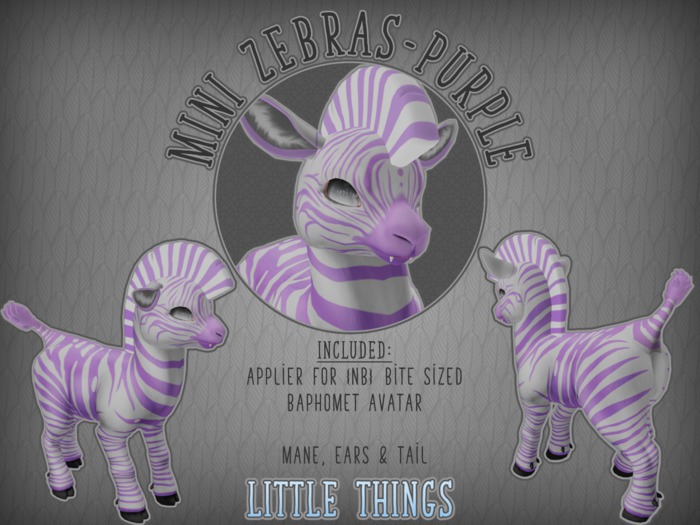 Little Things: Mini Zebras // Purple