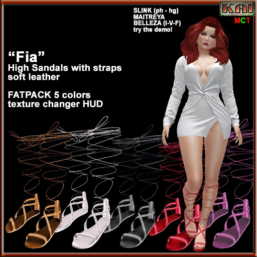 *KD* Fia DEMO highsandal 5 color hud box 