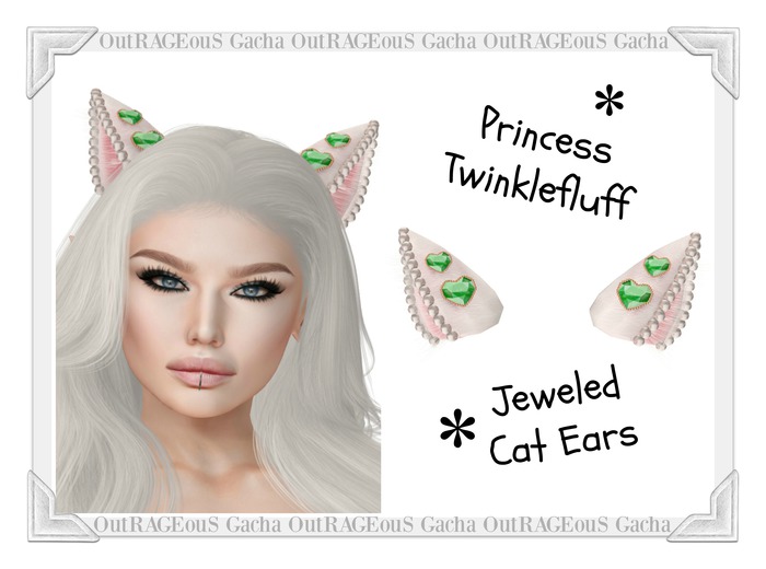 +Half-Deer+ Princess Twinklefluff - Kitty Ears - Emerald