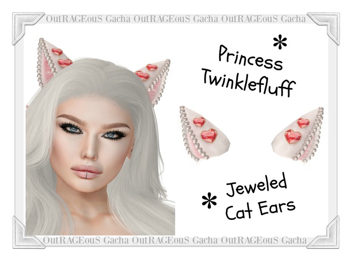 +Half-Deer+ Princess Twinklefluff - Kitty Ears - Ruby