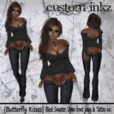 Custom iNKZ Butterfly Kisses Black Sweater & Jeans [NEW]