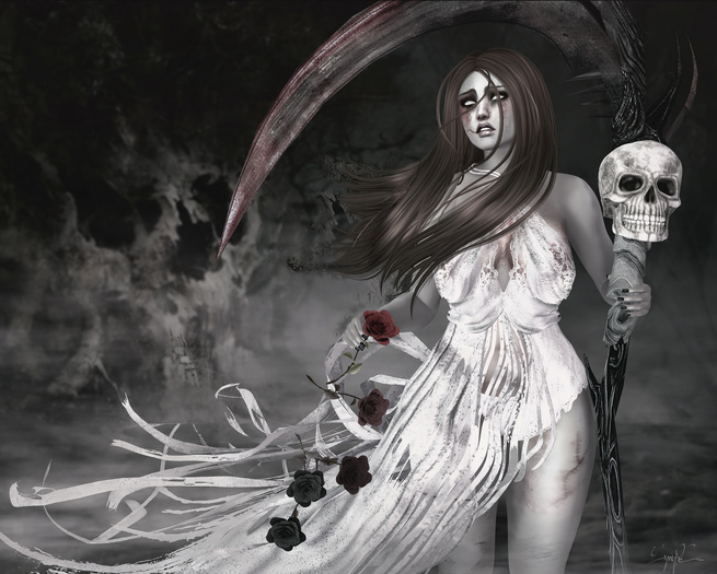 *!R.O!* Sorrow BENTO Pose w/ Mesh Scythe & Roses