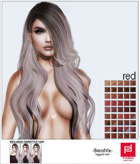 -FABIA- Mesh Hair   < Beatrix> Red