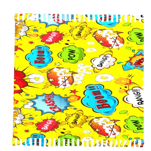 Yellow hero word rug