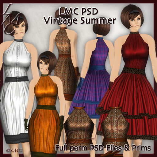 LMC Designer PSD Files & Prims  - Vintage Summer - BOM