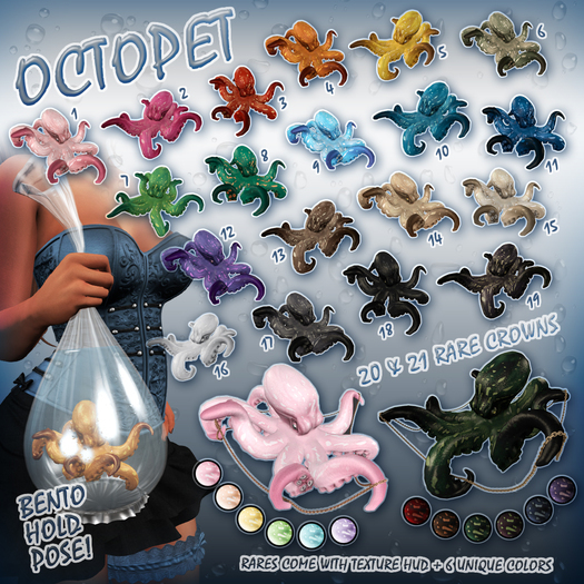 ::Static:: Octopet Prize - 21 Octocrown Shade Set 2 RARE