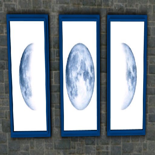 three blue moons  poster framed