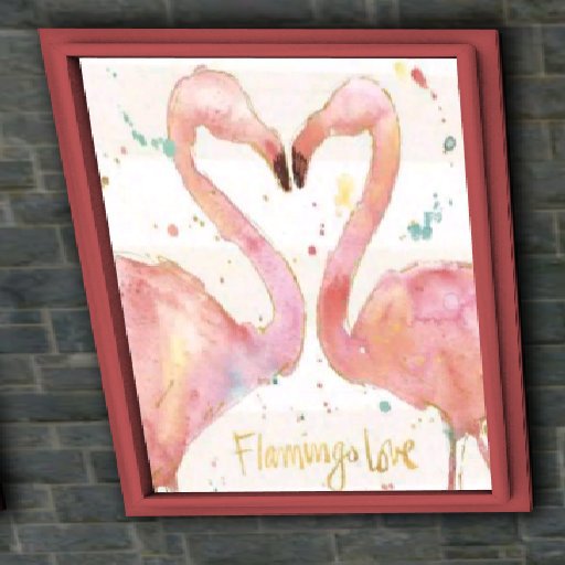 flamingo love   poster framed