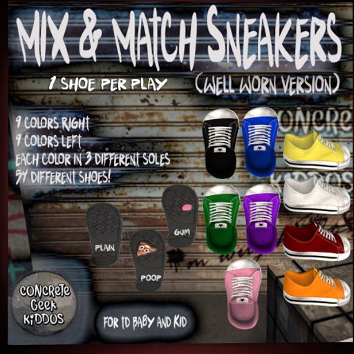 Concrete Geek Sneakers R Green GUM