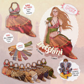 Moon Amore: Lakshmi Skirt (XS) Gold 