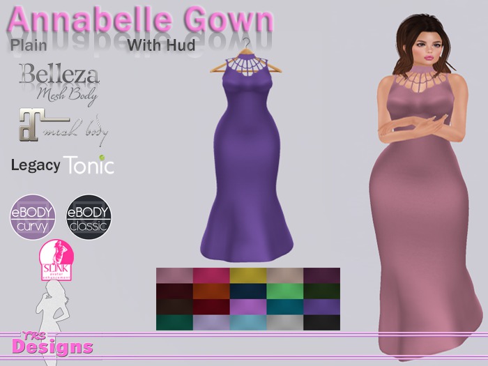 Annabelle Gown With Hud Plain