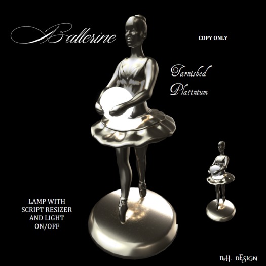 BHD BALLERINE LAMP TARNISHED PLATINUM