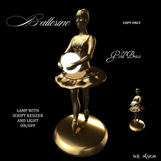 BHD BALLERINE LAMP GOLDBRASS
