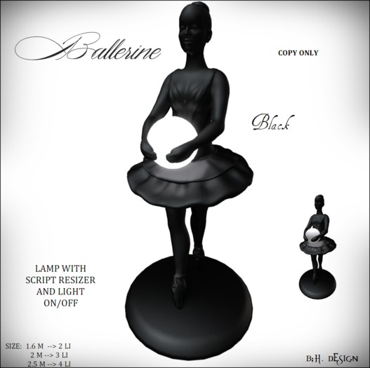 BHD BALLERINE LAMP BLACK