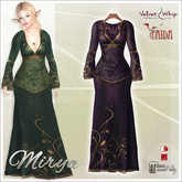 [V/W] + Faida - Mirya Dress Purple - Medieval Fantasy gown, Elven style, for Maitreya Lara & Slink Hourglass - Mesh