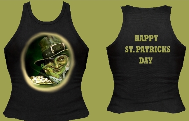St Patricks day black tank 