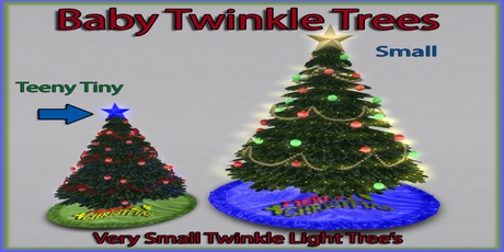 Second Life Marketplace - Baby Twinkle Trees ( Teeny Tiny )