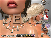 ☾ⅅⅅ☽ ☠ SKELETON BONES NECKLACE 6 TEXTURE ☠  [DEMO]