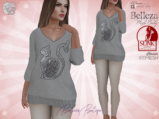 ♥ Fall Grey - Beige Cat Outfit ♥