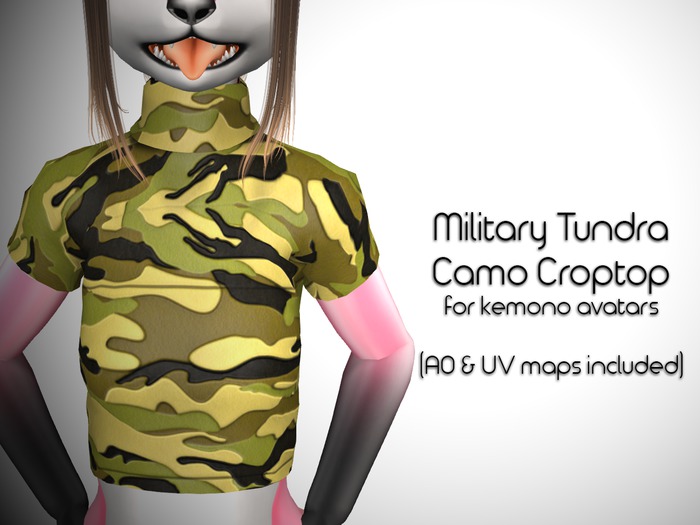 LMF Kemono Military Tundra Camo Croptop