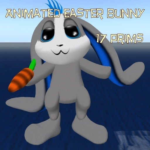 Angelic's Dancing Animated  Blue Bunny Boxed