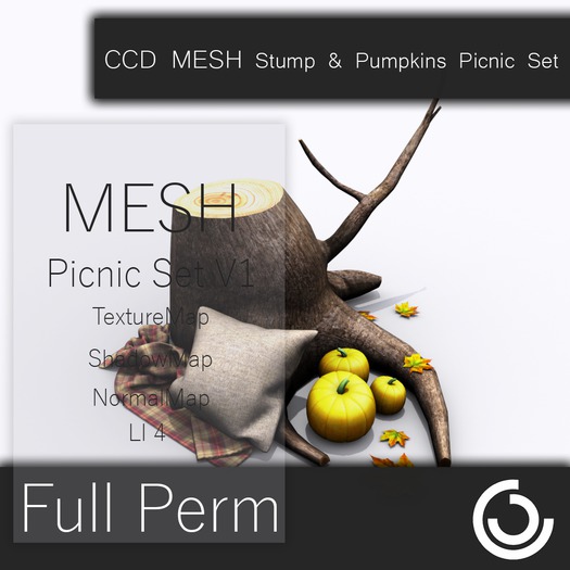 CCD MESH Stump & Pumpkins Picnic Set V1