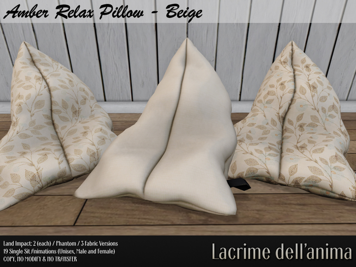 (BOX) Amber Relax Pillow - Beige