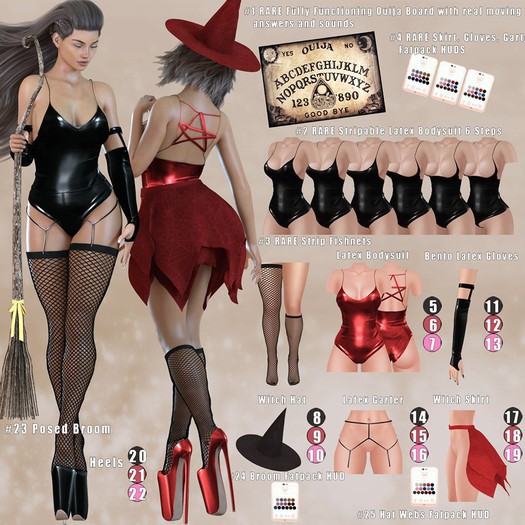 #4 *Vanilla Bae* {Sexy Witch} Fat Pack HUDS -  RARE