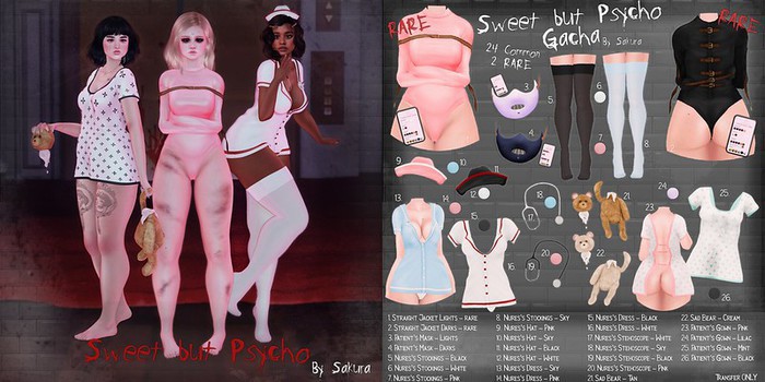 {Sakura} Nurse's Hat - Black